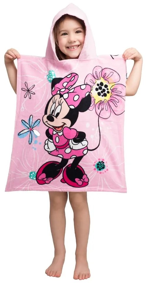 Halat pentru copii roz din frotir Minnie – Jerry Fabrics