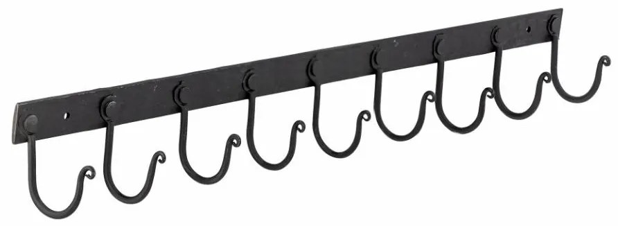 Cuier de perete, negru, din metal, Jolene