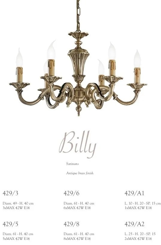 Candelabru 6 brate clasic LUX realizat manual Billy