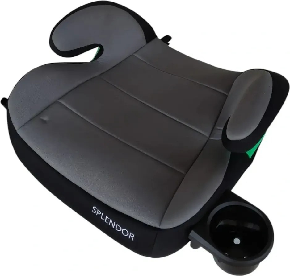 Inaltator auto XXL cu ISOFIX si suport pahar NOVOKIDS Splend'or Edition HF-02, R129 i-Size, 125-150 cm, Gri