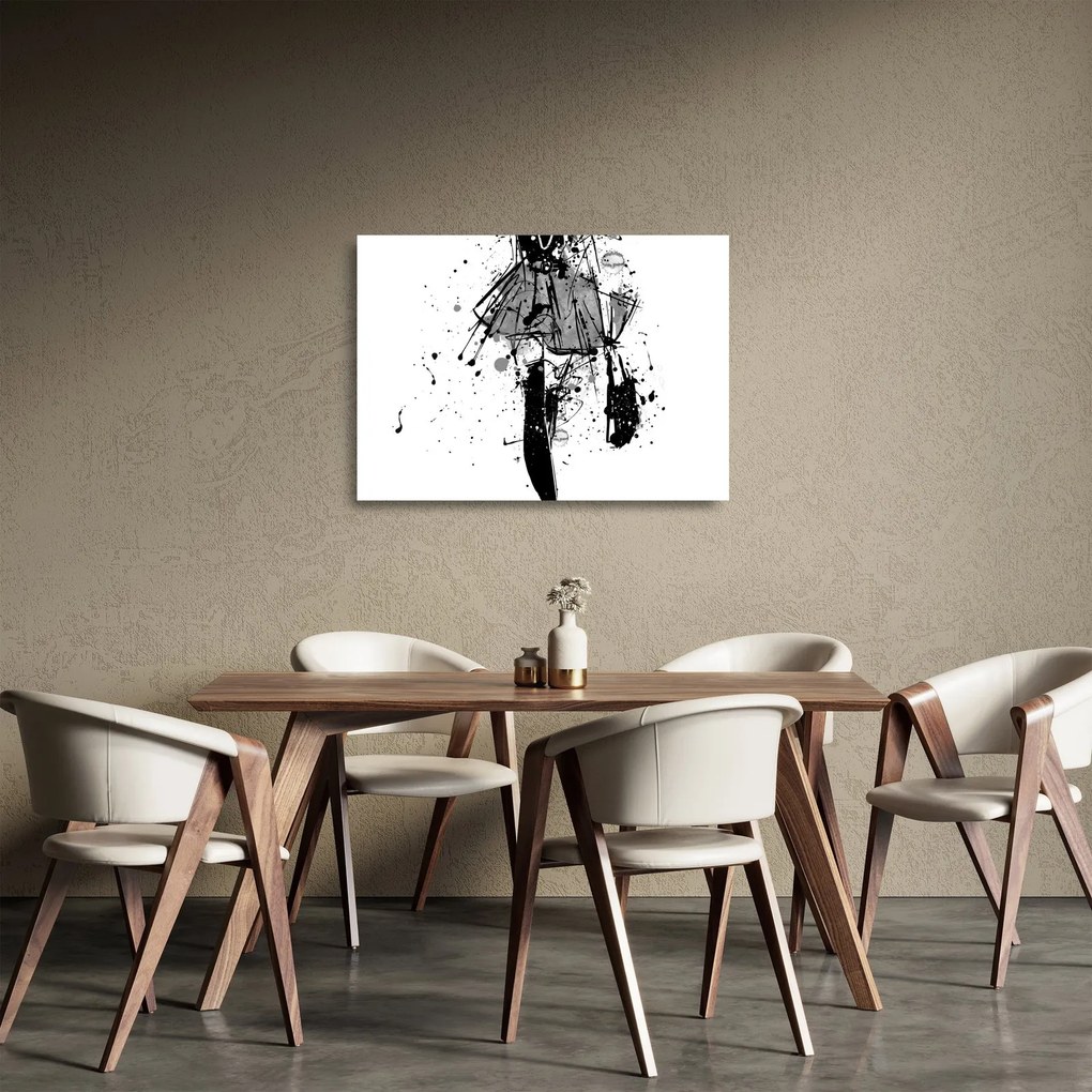 Tablou pe sticlă - Spectacol de modă (70x50 cm)