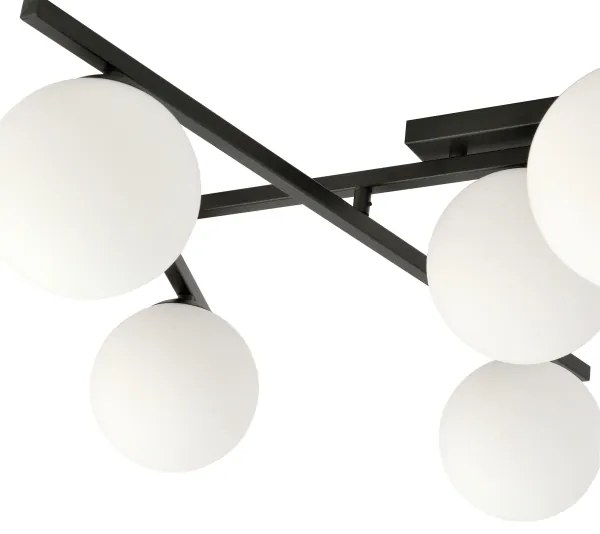 Plafonieră SMART 5xE14/10W/230V negru/alb