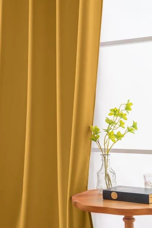 Draperie mustar cu rejansa OXFORD 140x250 cm