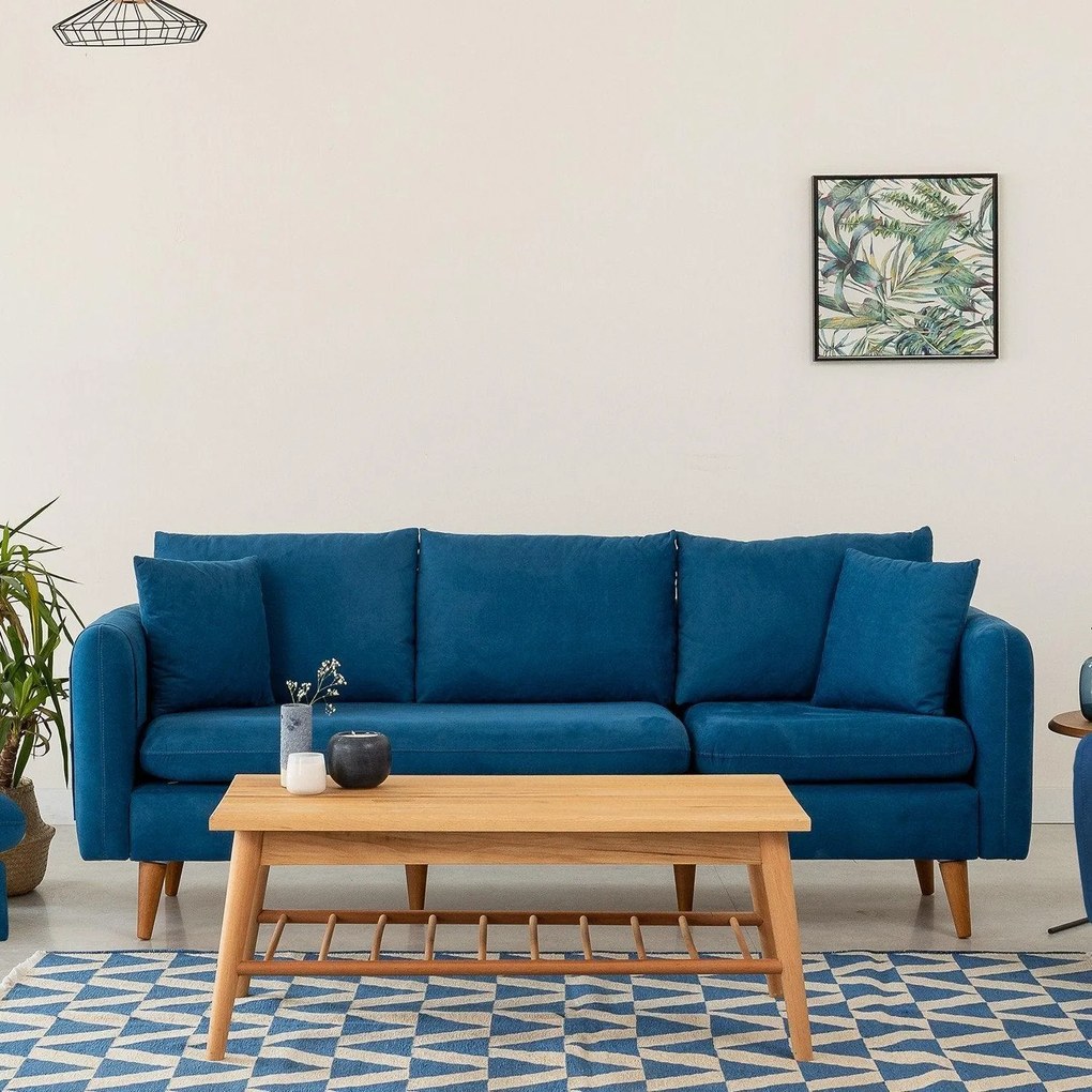 Canapea Fixa cu 3 locuri Eftal, 215 x 91 x 85 cm