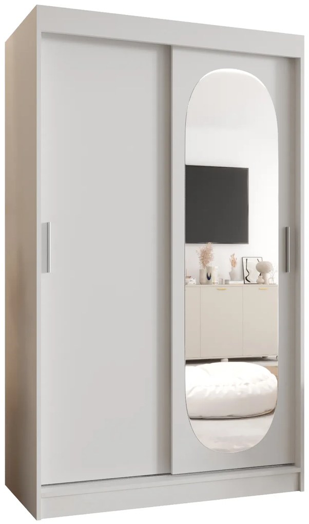 Dulap de haine 120 cm Ronny (alb). 1126048