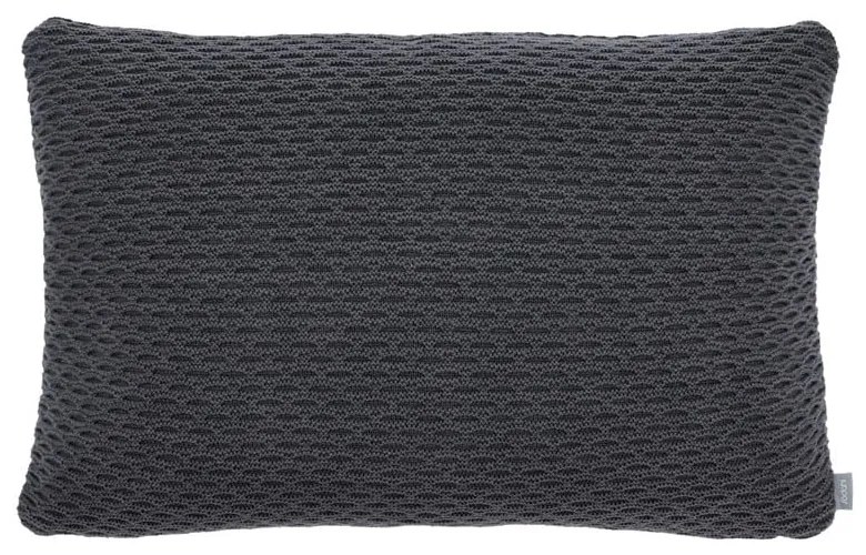 Pernă din amestec de bumbac și lână Södahl Wave Knit, 40 x 60 cm, gri închis