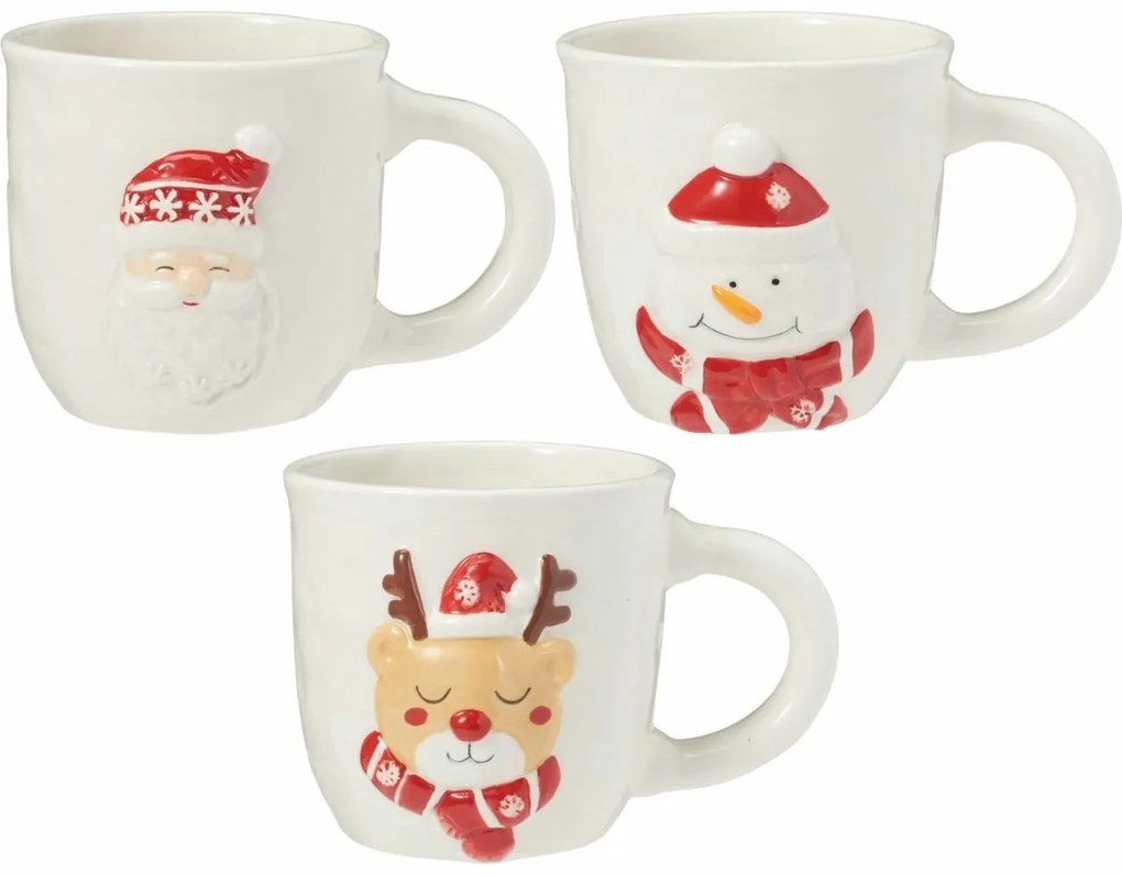 Set de 3 căni ceramice North Pole 500 ml