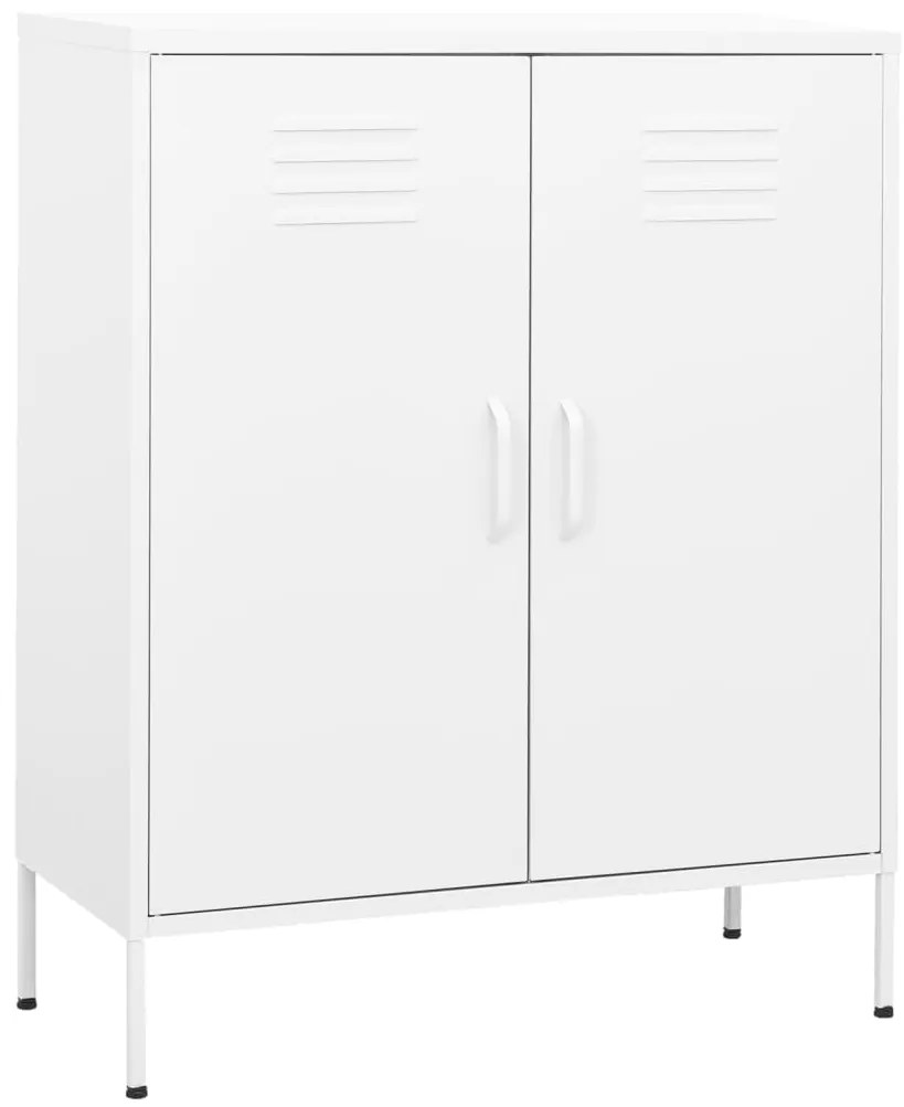 vidaXL Dulap de depozitare, alb, 80x35x101,5 cm, oțel