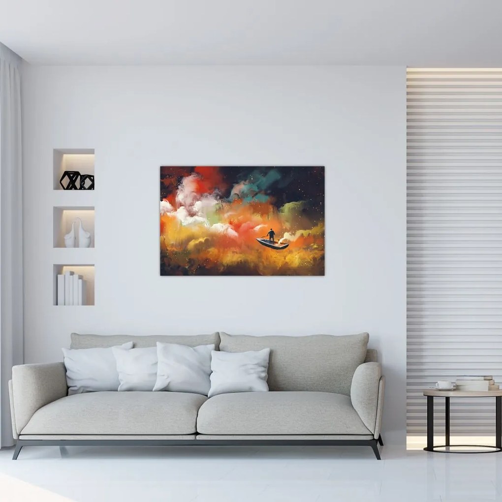 Tablou - Om navigând prin spațiu (90x60 cm)