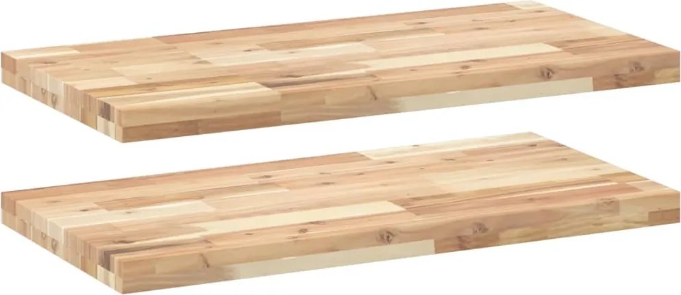 vidaXL Rafturi plutitoare 2 buc. 100x40x4cm lemn masiv acacia netratat