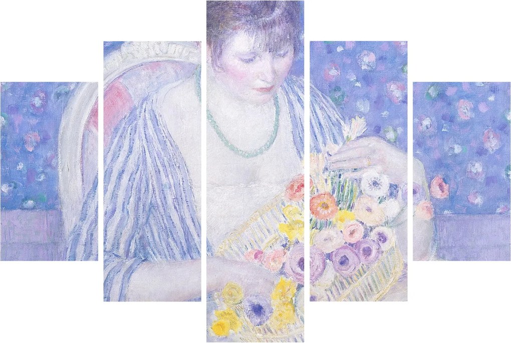 Tablou - Frederick Carl Frieseke, The Basket of Flowers, reproducere (150x105 cm)