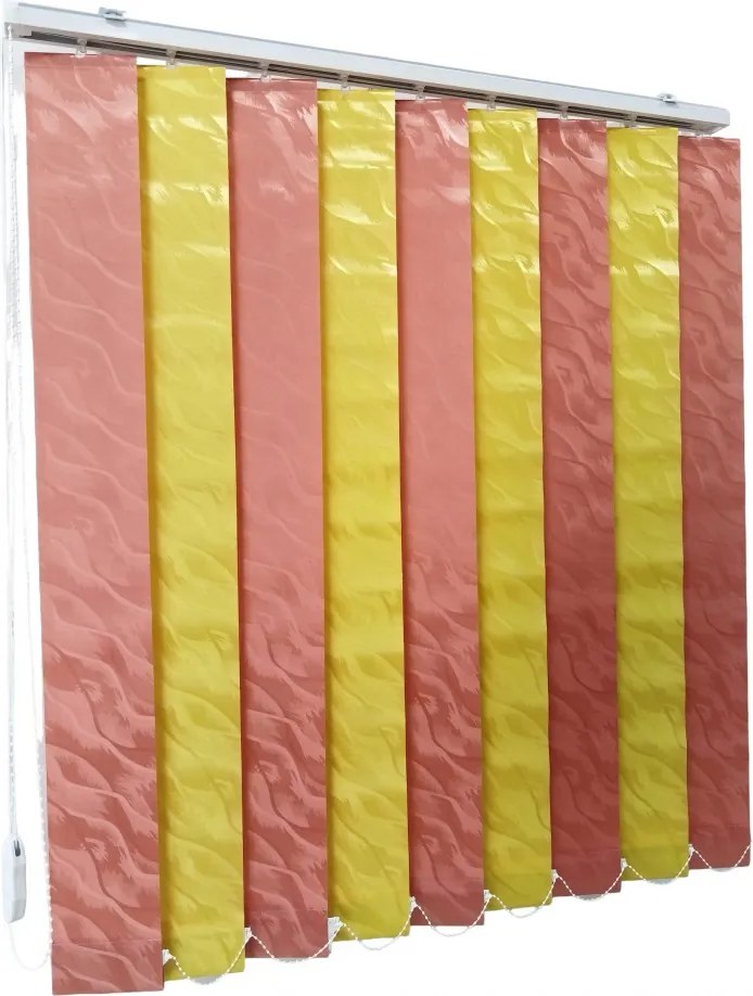 Jaluzele verticale BEATA 9609 / 9623 somon galben – jaluzele verticale moderne complete cu prindere pe tavan