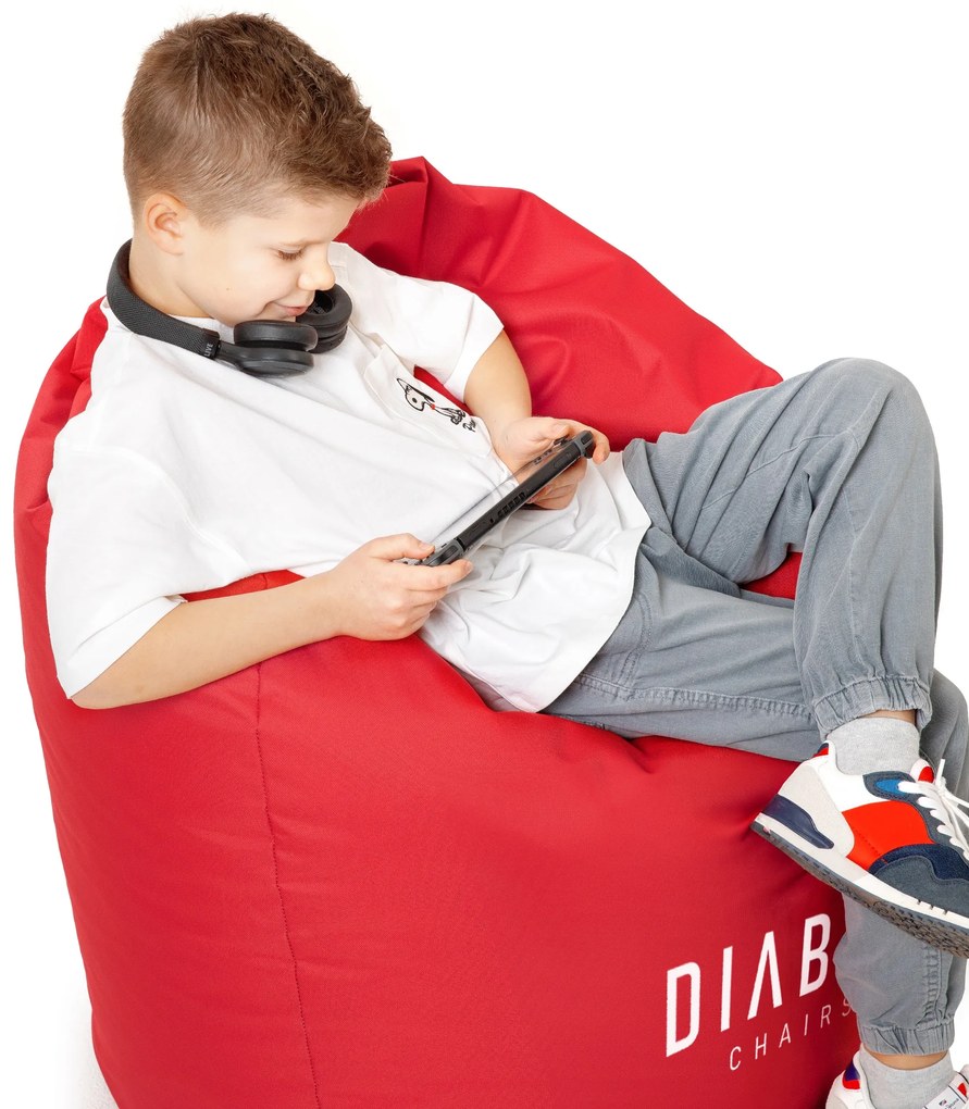 Fotoliul tip puf Diablo Chairs pentru copii: Roșu