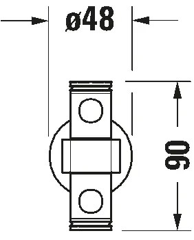 Duravit 99221000 - Suport de perete pentru prosoape D-CODE, 44,7 cm, crom lucios