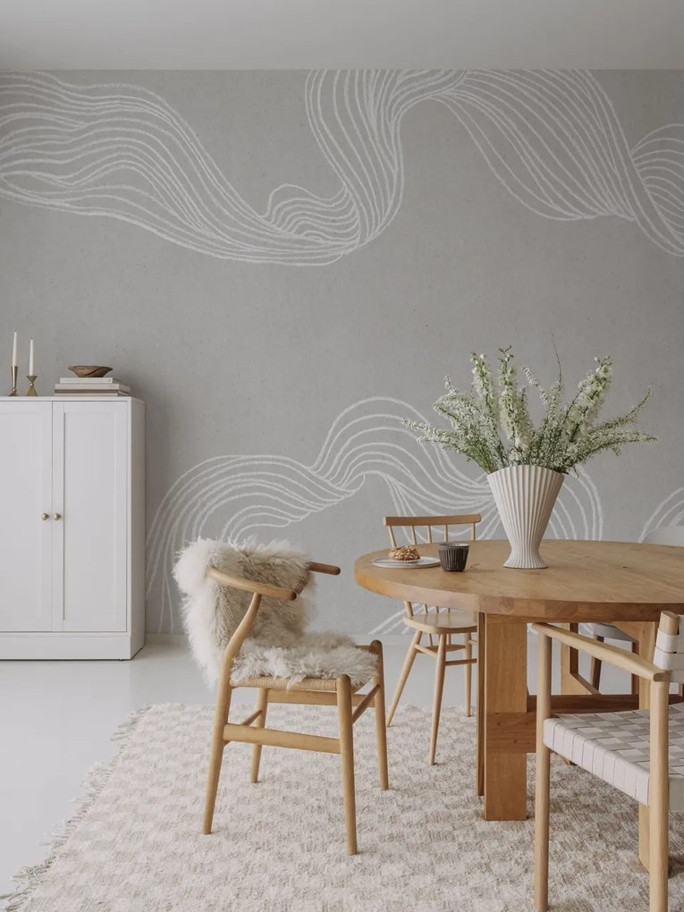 Fototapet, Stripes by Hand, Sand, Rebel Walls
