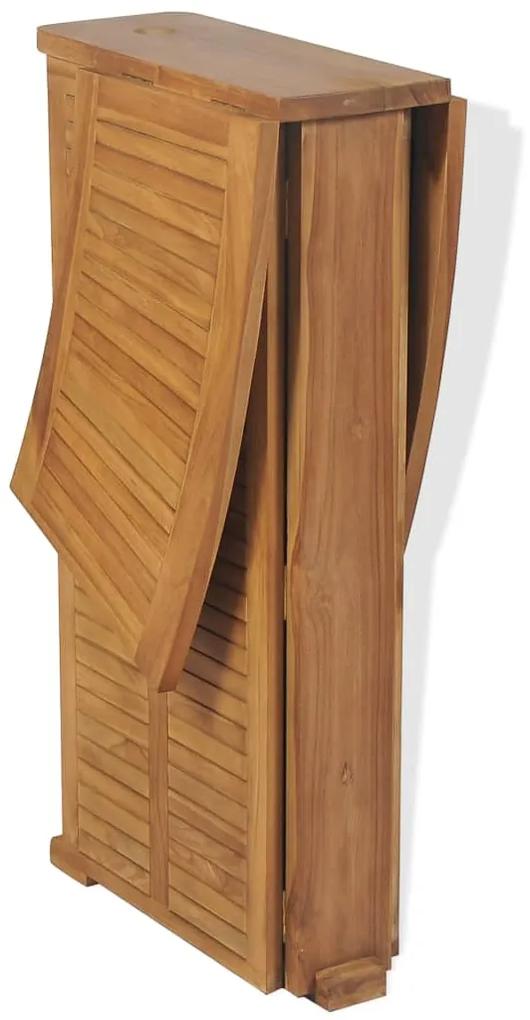 Masa de bar pliabila, 155 x 53 x 105 cm, lemn masiv de tec