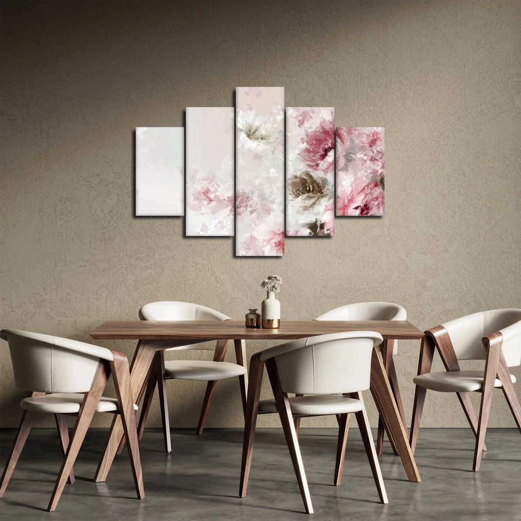 Tablou - Pictura flori roz (150x105 cm)