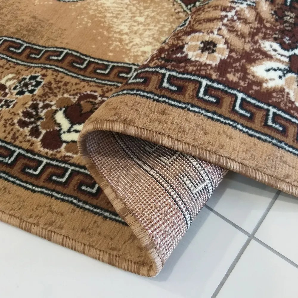 Covor maro pentru living în stil vintage Lăţime: 200 cm | Lungime: 300 cm