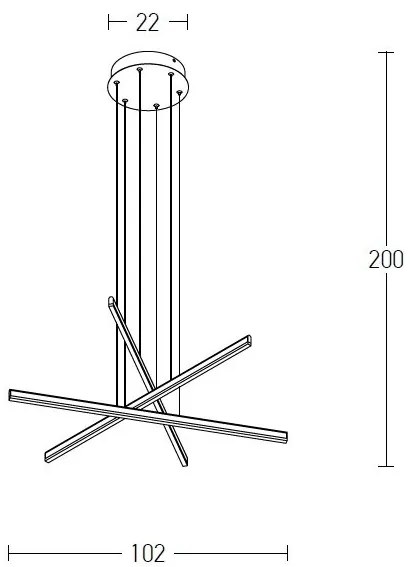 Lustra suspendata LED design liniar Pendant light