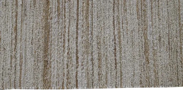 Covor din bumbac și iută țesut manual, antiderapant, bej natural, 200 x 300 cm, 1800 GSM, „Cotton Jute Carpet"