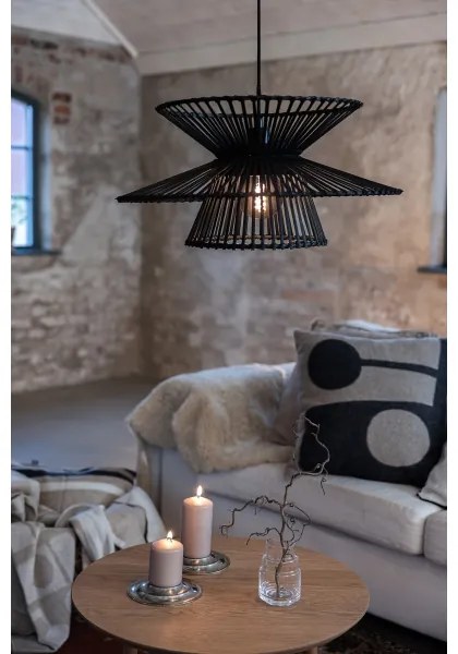 Lustră pe cablu Markslöjd 108784 DUPLICI 1xE27/40W/230V negru/bambus