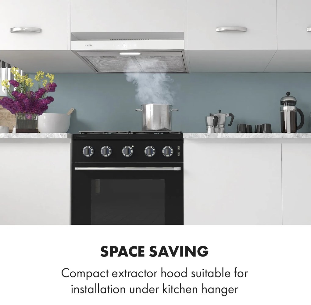 Contempo Neo, hota incorporabila, 60 cm, 175 m³ / h, LED, inox, alb
