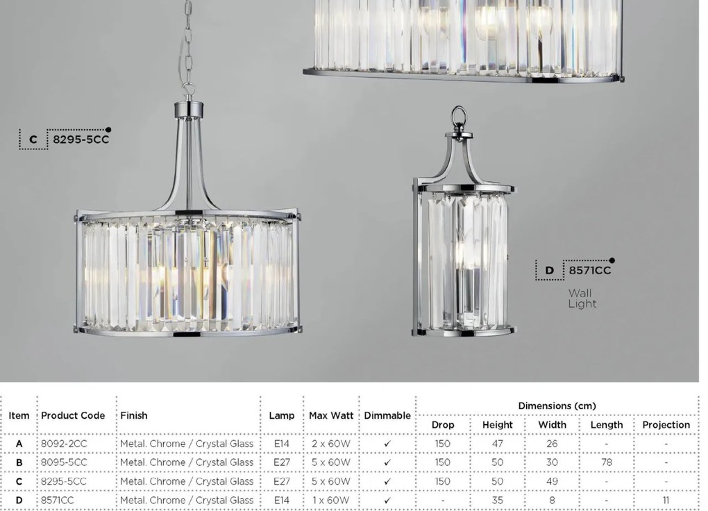 Aplica de perete traditionala stil clasic Victoria crom 8571CC SRT