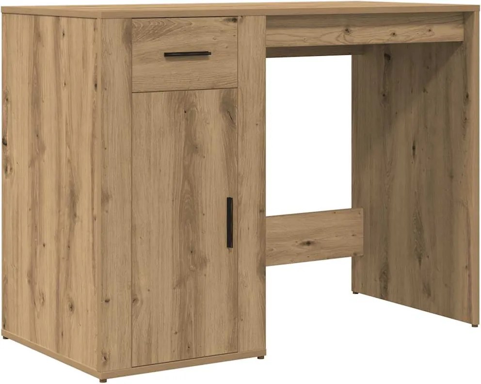 vidaXL Birou, stejar artizanal, 100x49x75 cm, lemn prelucrat