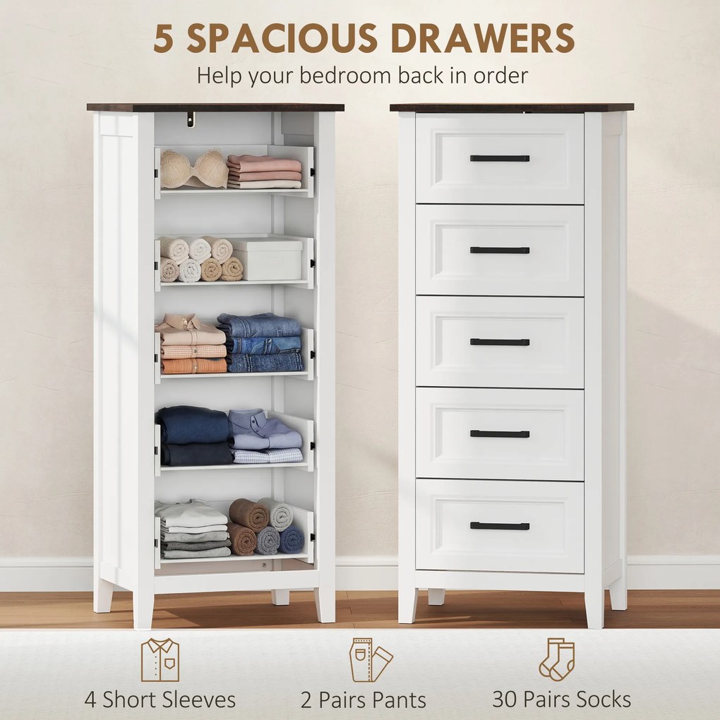 HOMCOM comodă înaltă și îngustă | Aosom Romania