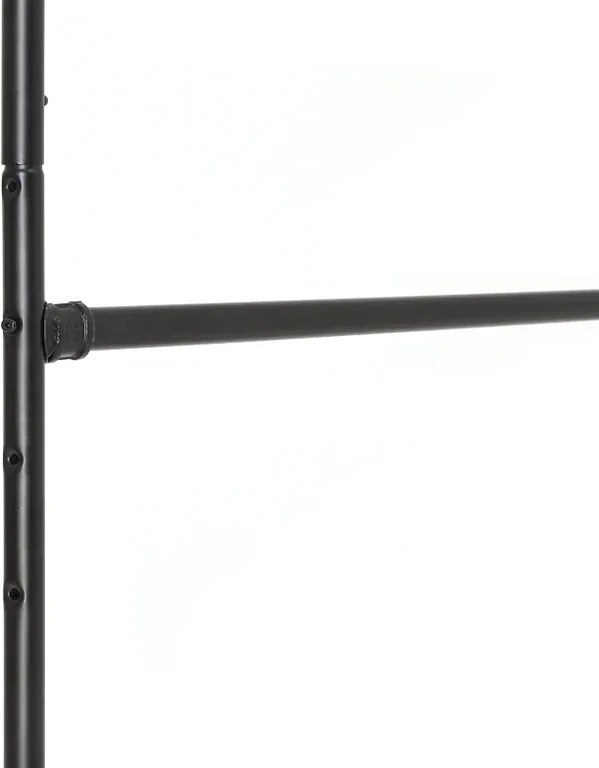 Raft de haine multifunctional negru pe roti RALVO