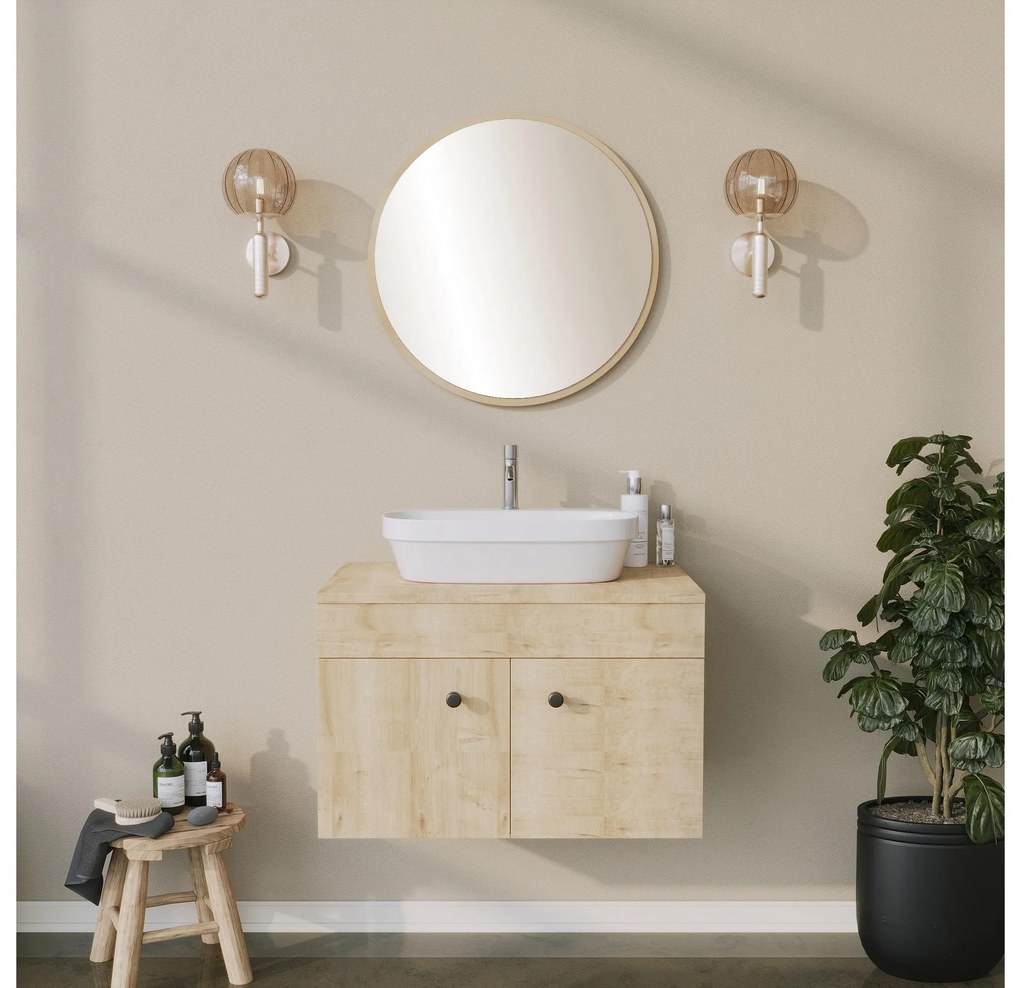 Oglindă decorativă Moluvu 1 (bej) . 1093646