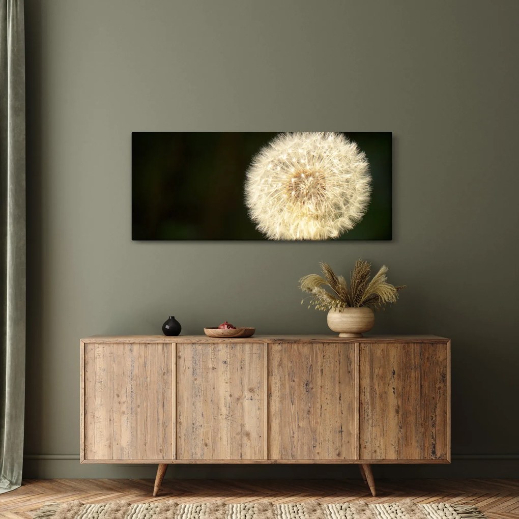 Tablou cu păpădie gri (120x50 cm)