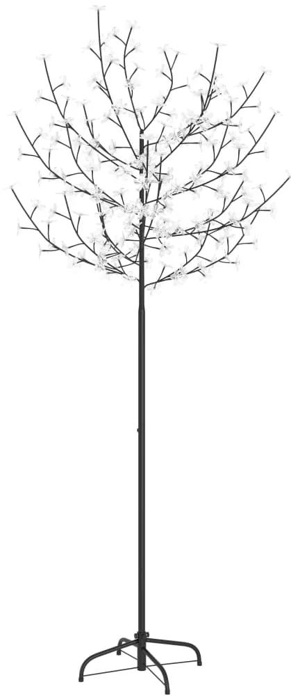 Pom Craciun, 200 LED-uri alb rece, flori de cires, 180 cm 1, Alb rece, 180 cm