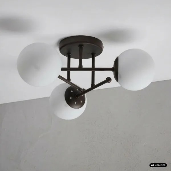 Lustră aplicată MALENA 3xE14/5W/230V maro/alb