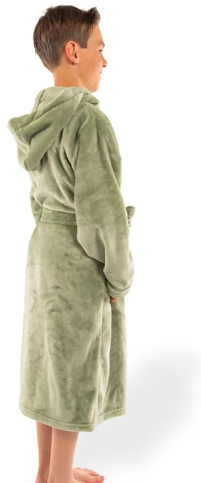 Halat pentru copii verde 134-140 din micropluș/cocolino Delux – Tiseco Home Studio