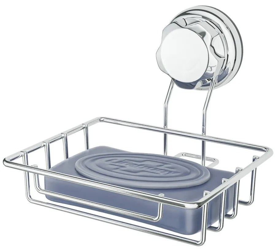 Savonieră argintie autoadezivă din oțel Bestlock Bath – Compactor