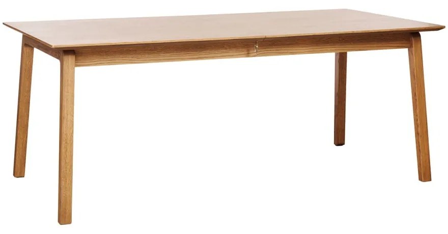 Masă de dining extensibilă cu blat cu aspect de lemn de stejar 95x190 cm Bari – Unique Furniture