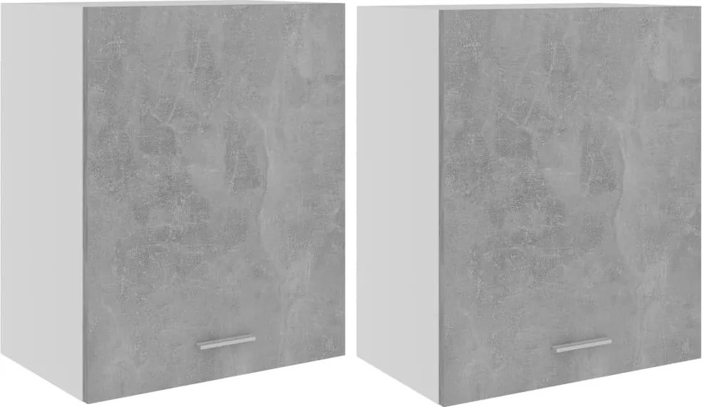 vidaXL Dulapuri suspendate “Lyon”, 2 buc., gri beton, 50x31x60 cm, PAL