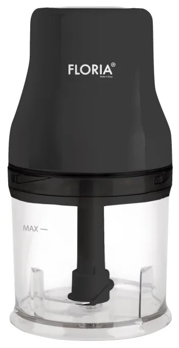 Tocator legume-fructe  chopper  FLORIA ZLN3035, putere 200W, capacitate vas 500 ml, cutit inox, negru