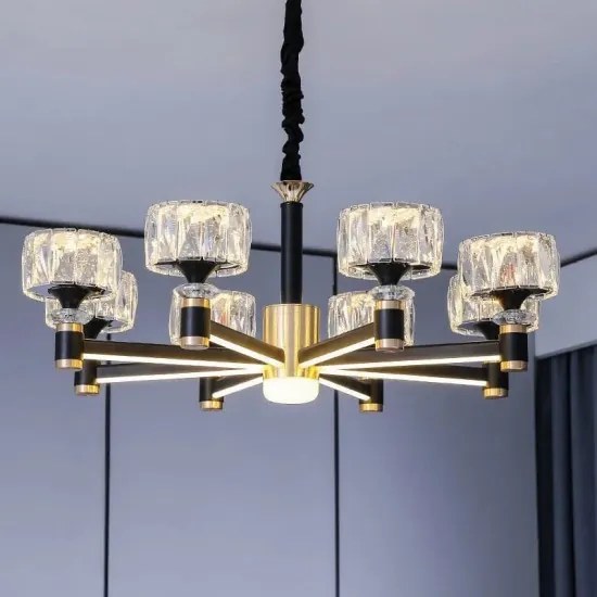 Lustra led cristal Reina, 8 Brate