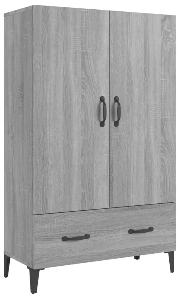 817475 vidaXL Dulap înalt, gri sonoma, 70x31x115 cm, lemn compozit