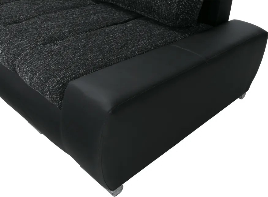 Colţar, negru/negru şuviţat, TONIKS