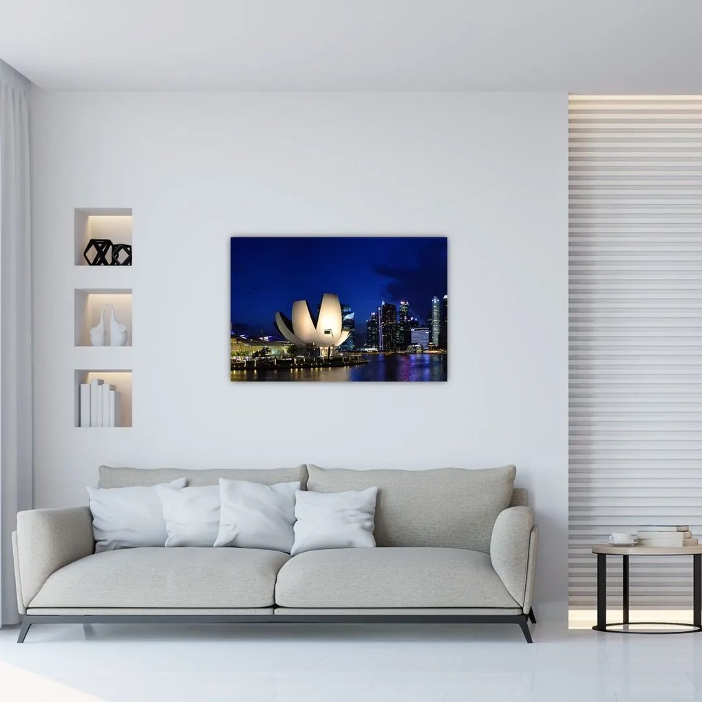 Tablou Singapore nocturn (90x60 cm)