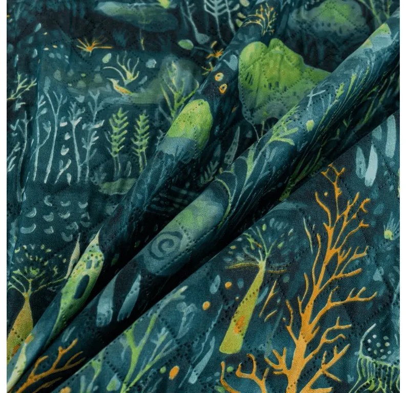 Cuvertura de pat cu model NEON FOREST, colorata Dimensiune: 170 x 210 cm