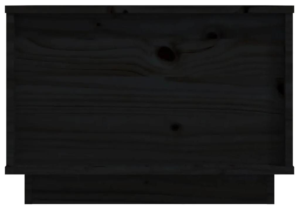 Masuta de cafea, negru, 40x50x35 cm, lemn masiv de pin 1, Negru