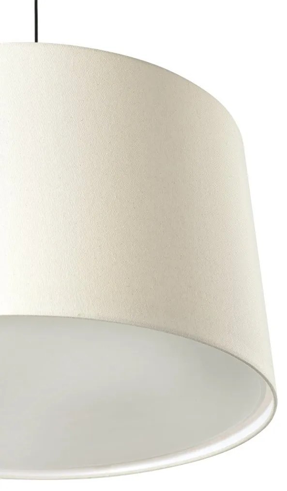 Lustra suspendata XL abajur in 64cm WINDSOR negru, alb