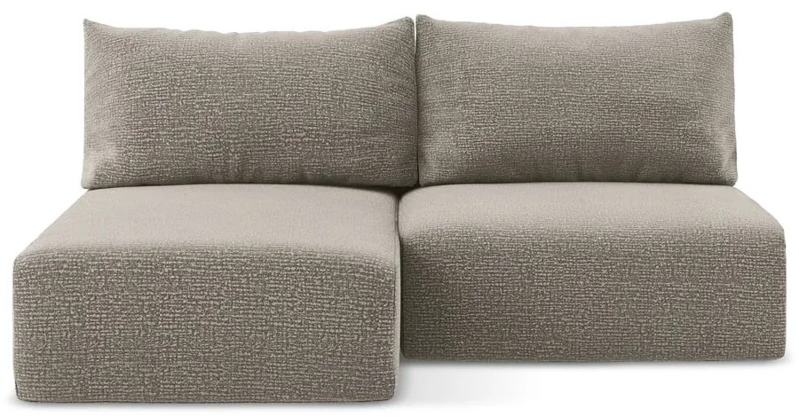 Colțar bej extensibil/cu spațiu de depozitare (cu colț pe partea stângă) Kalena – Makamii