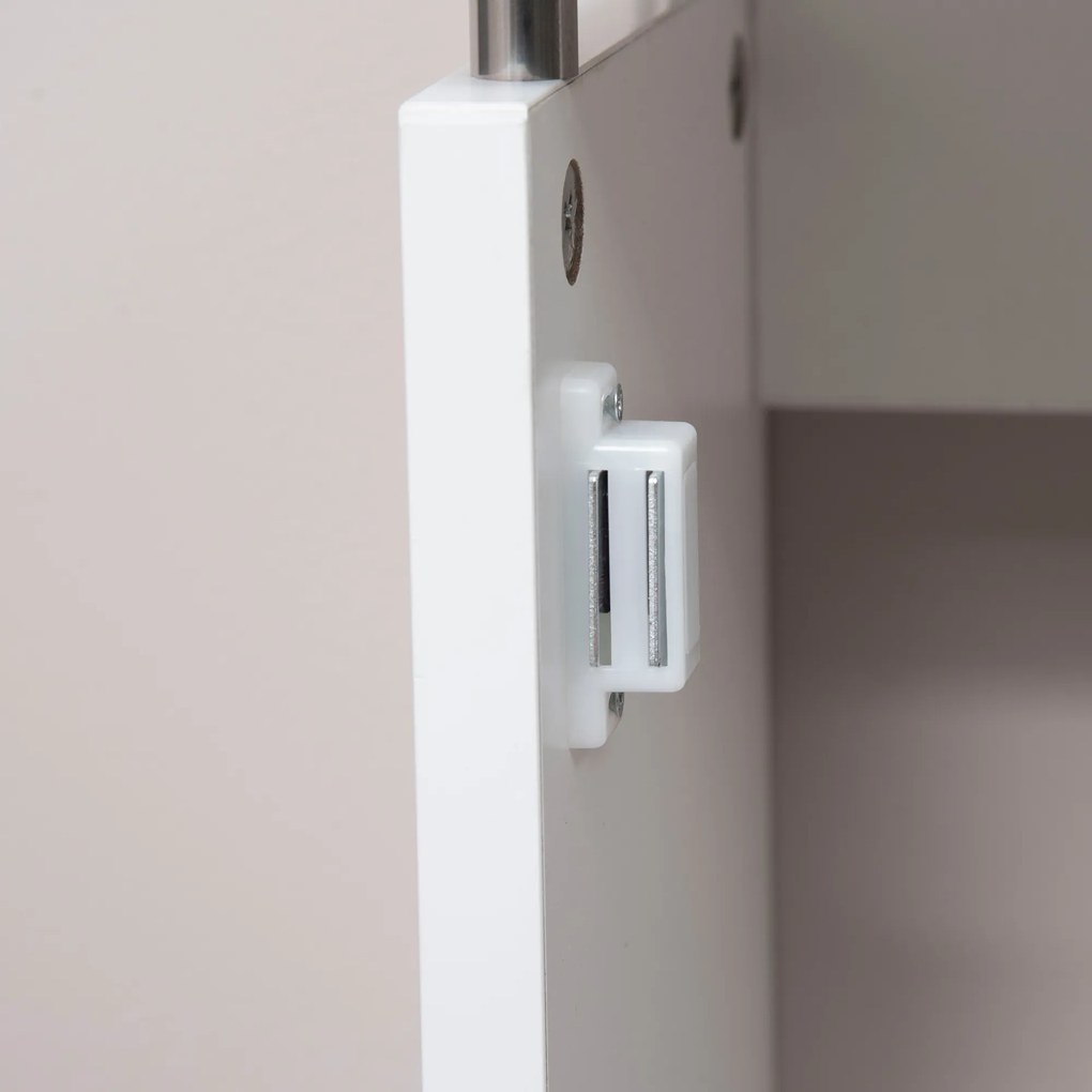 HOMCOM Masca Radiator Moderna din MDF si Otel Alb 90x18x84cm Protectie si Decor pentru Calorifer | Aosom Romania