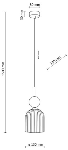 Pandantiv pe cablu SOPHIA, 1xE14/10W/230V, negru/verde/bej fumuriu