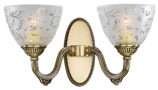 Aplica de perete din alama 2 brate design italian 6252